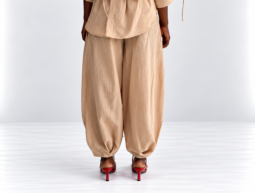 BUBBLE TROUSERS - TISSUE CREPE