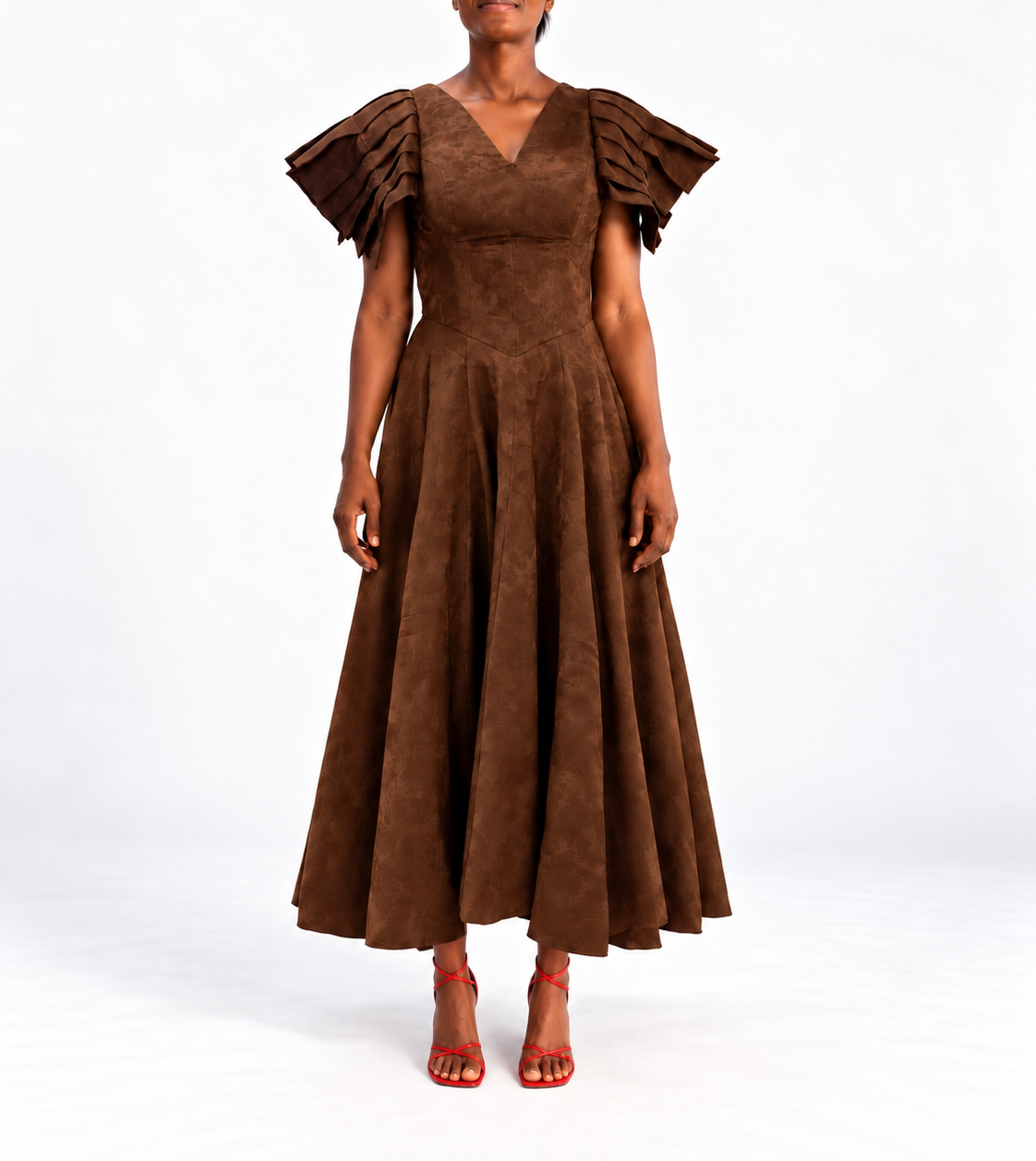 ONYEKA DRESS - COFFEE