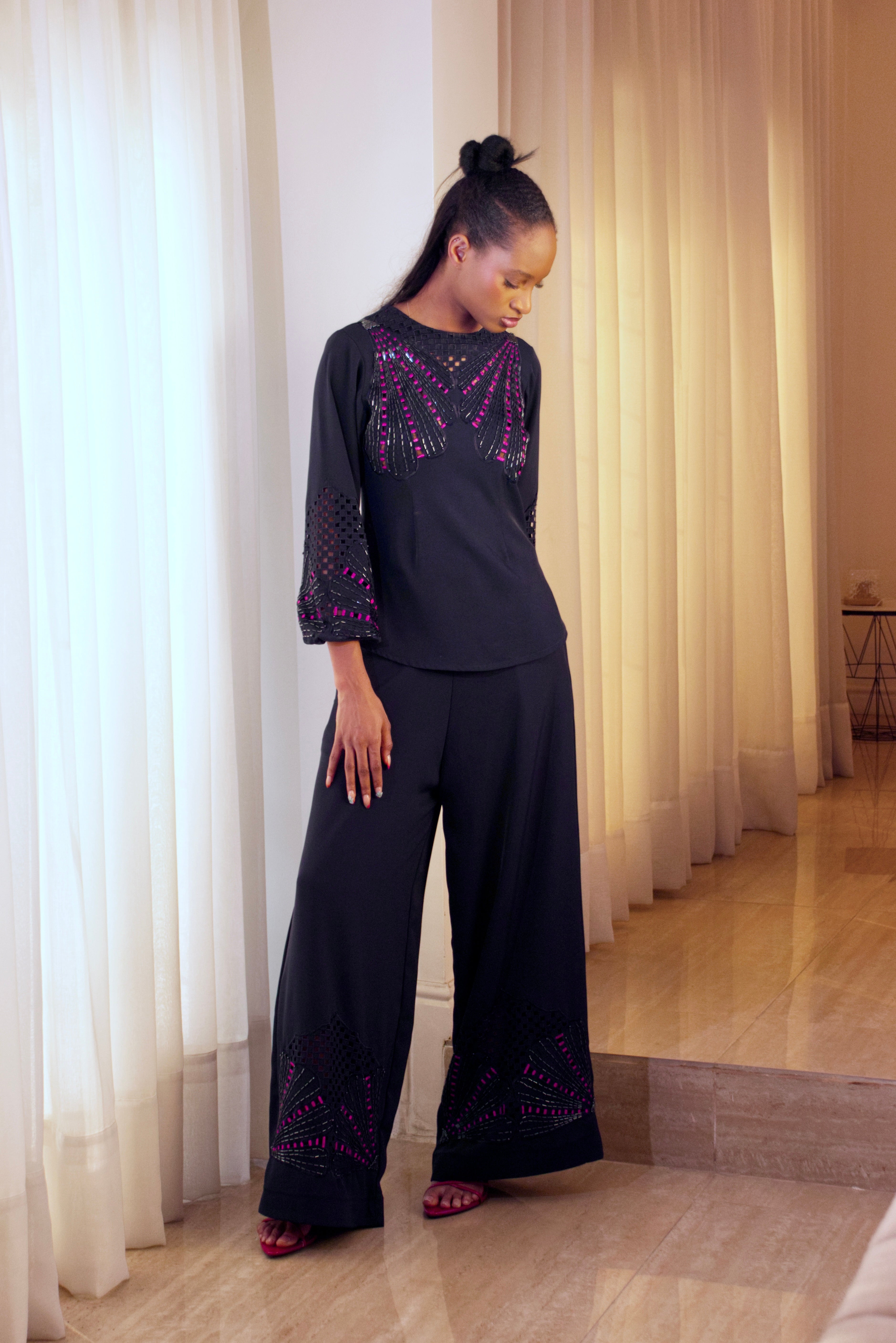 Amaka Set - Navy Blue