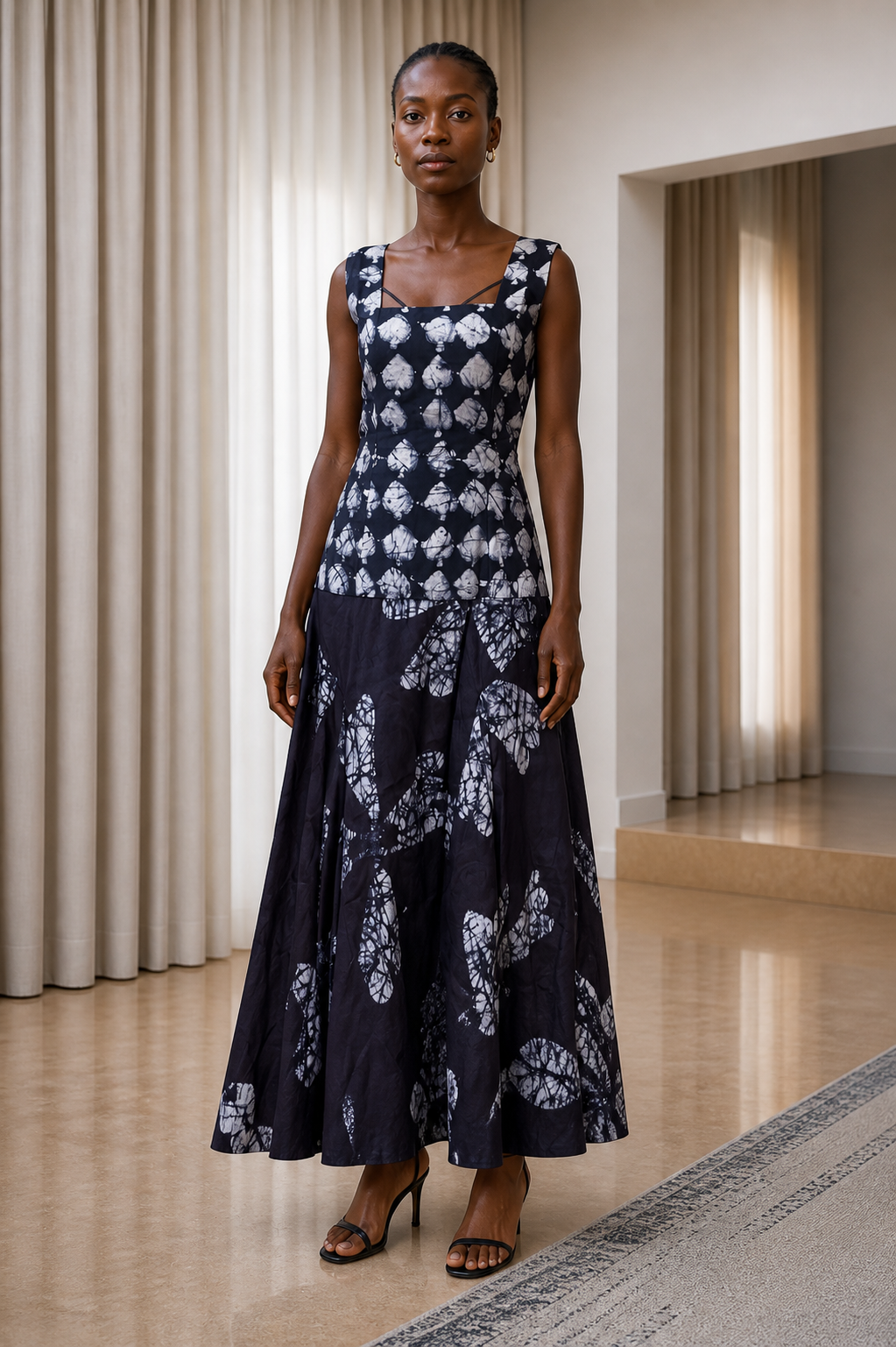 Simi dress (blue Adire)