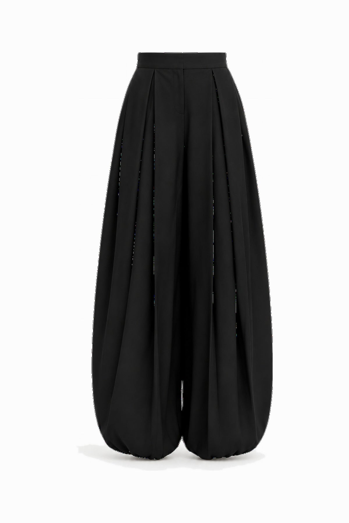 BUBBLE TROUSERS - BLACK CREPE