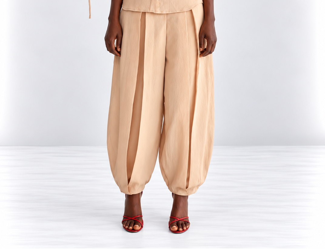 BUBBLE TROUSERS - TISSUE CREPE