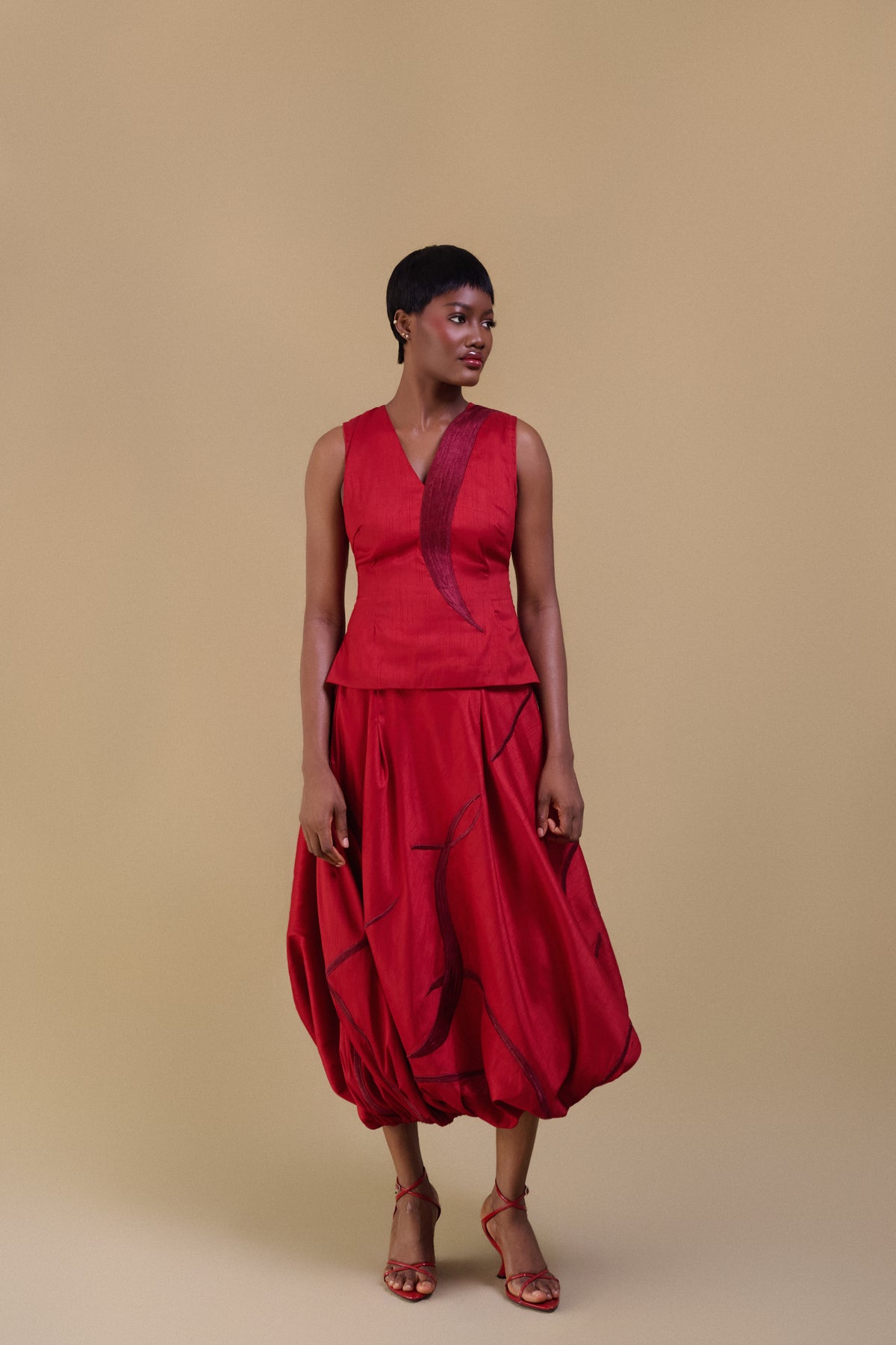 HELICONIA SKIRT - RED