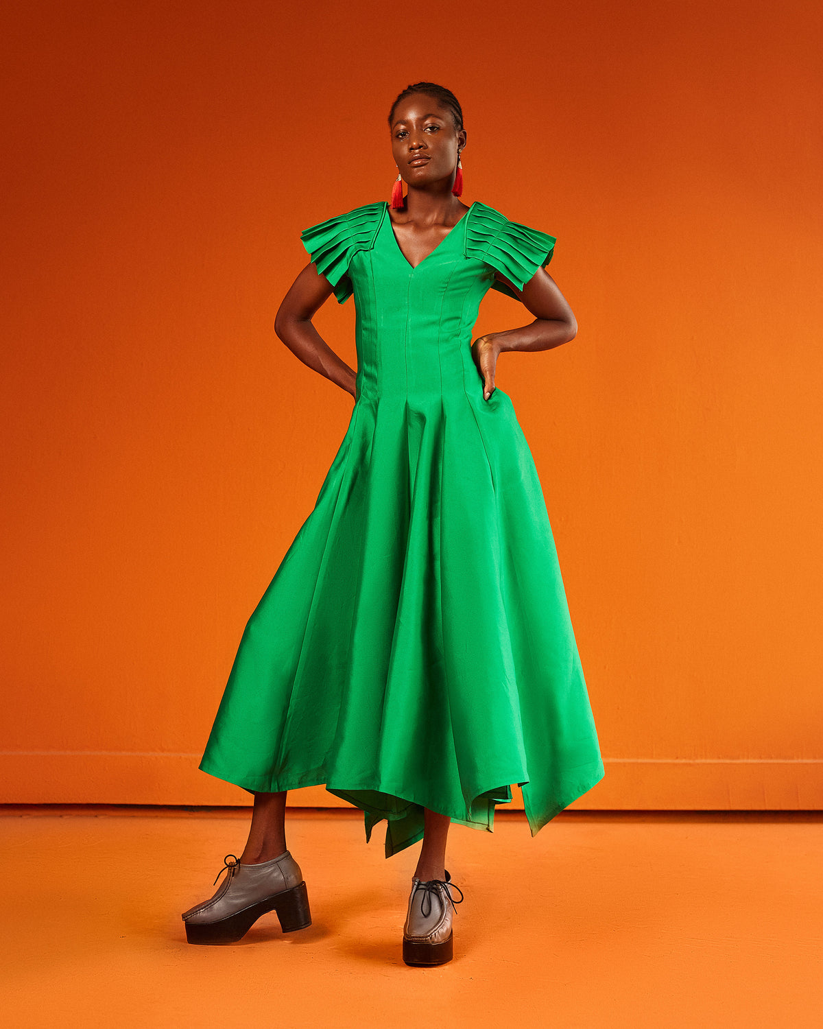 ONYEKA DRESS - COFFEE