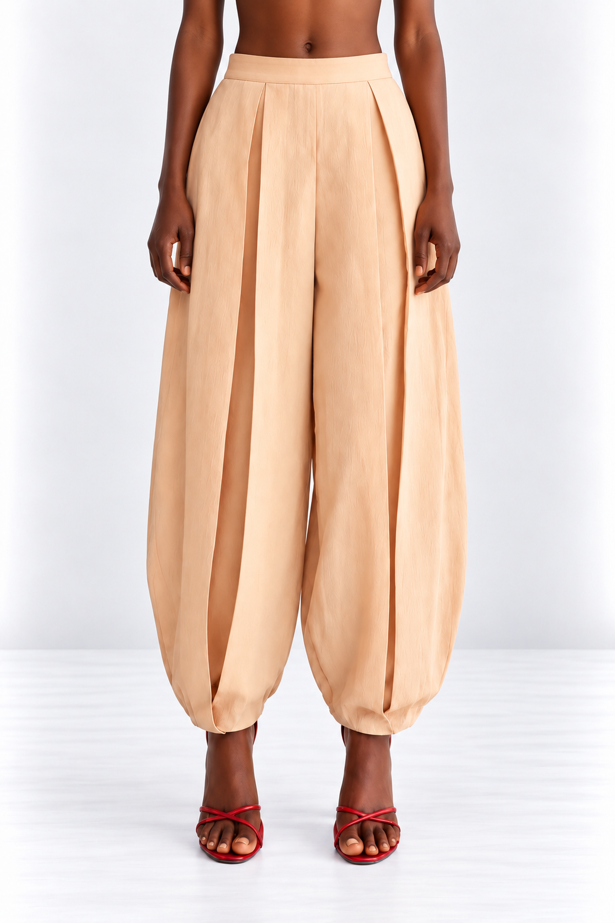 BUBBLE TROUSERS - TISSUE CREPE