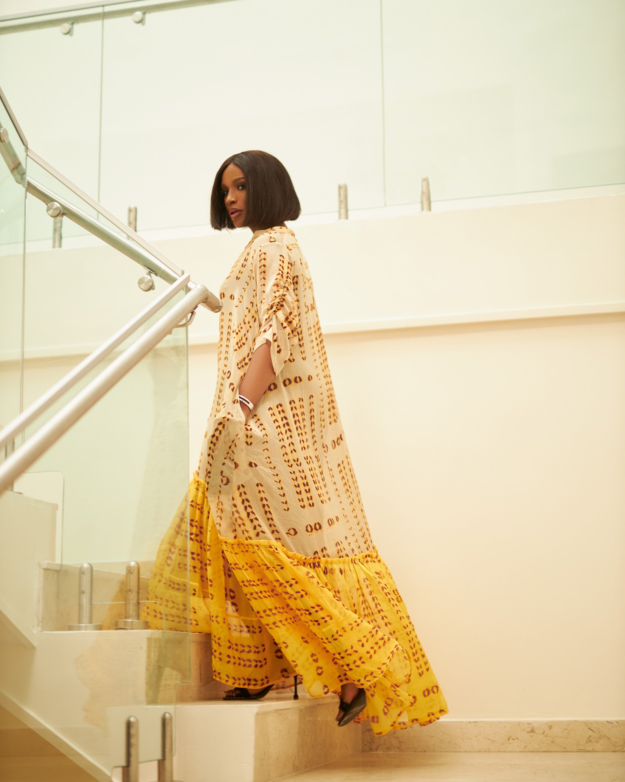 Ugo Dress/Kaftan - Yellow